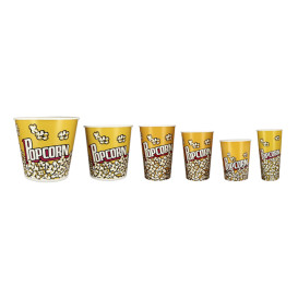 Papieren Popcorn doosje 3900ml 18,1x14,2x19,4cm (25 stuks) 