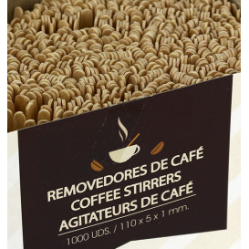 Houten koffie roerstaafje Naturel 11cm (1000 stuks) 