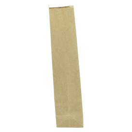 Papieren zak zonder handvat kraft met venster 9+6x26cm (50 stuks)