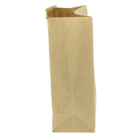 Papieren zak zonder handvat kraft met venster 20+8x23cm (50 stuks)