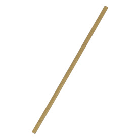 Papieren rechte rietjes kraft Ø0,6cm 21cm (100 stuks)