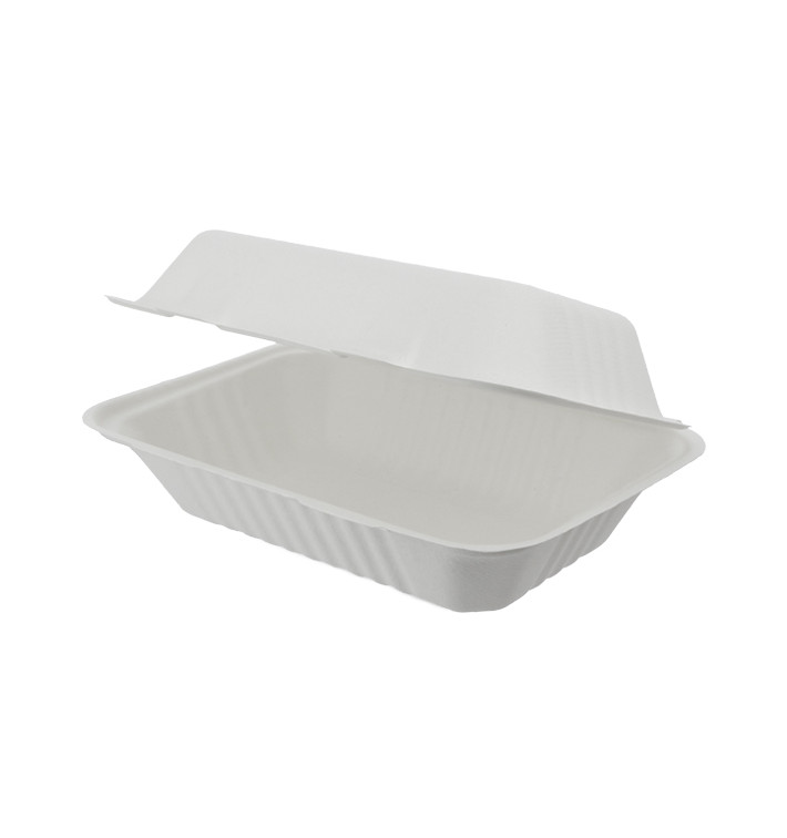 Suikerriet Gescharnierd Container "Menu Box" wit 15x22x5cm (50 stuks) Suikerriet Gescharnierd Container "Menu Box" wit 15x22x5cm (50 stuks)