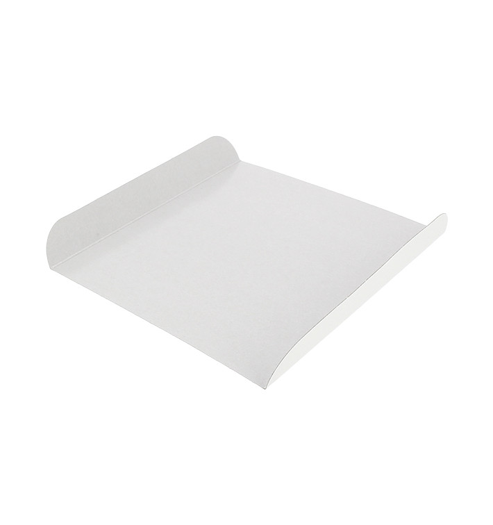Papieren dienblad voor wafel wit 13,5x10cm (1500 stuks) Papieren dienblad voor wafel wit 13,5x10cm (1500 stuks)