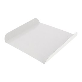 Papieren dienblad voor wafel wit 15x13cm (100 stuks) 