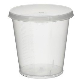 Plastic Deksel PP transparant Ø4,5cm voor Graduated beker PP transparant (2000 stuks)