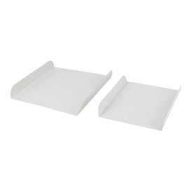 Papieren dienblad voor wafel wit 15x13cm (100 stuks) 