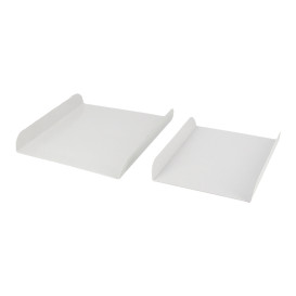 Papieren dienblad voor wafel wit 13,5x10cm (100 stuks) 