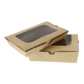 Papieren take-out Container "Premium" 21x13x3,5cm 730ml (300 stuks)