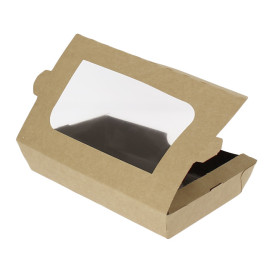 Papieren take-out Container "Premium" 21x13x3,5cm 730ml (300 stuks)