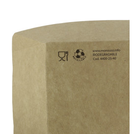 Kartonnen Snackbakjes kraft 350ml 10,6x7,3x4,5cm (25 stuks) 
