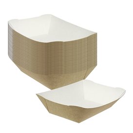 Kartonnen Snackbakjes kraft 780ml 15,5x9x5,5cm (25 stuks) 