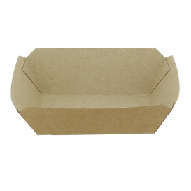 Kartonnen Snackbakjes kraft 250ml 9,6x6,5x4,2cm (1000 stuks)