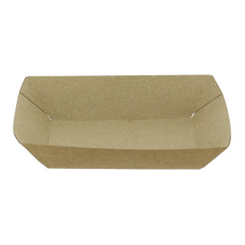 Kartonnen Snackbakjes kraft 300ml 11x7x3,5cm (25 stuks) 