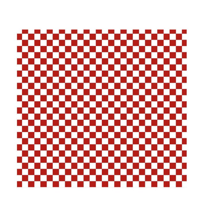 Graspapier inpakvellen “Vichy” rood 28x31cm (1000 stuks) Graspapier inpakvellen “Vichy” rood 28x31cm (1000 stuks)