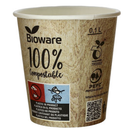 Papieren beker PLA "Biologisch" Eco-Vriendelijk 4 Oz/120ml Ø6,2cm (2000 stuks)