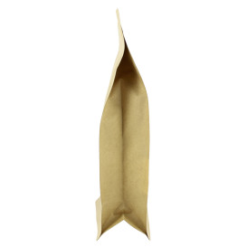 Papieren StandUp Kraft met zelfsluiting en venster 16+8x26cm (50 stuks)