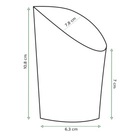 Papieren Container Kraft Effect Vetvrije klein Beker (1320 stuks)