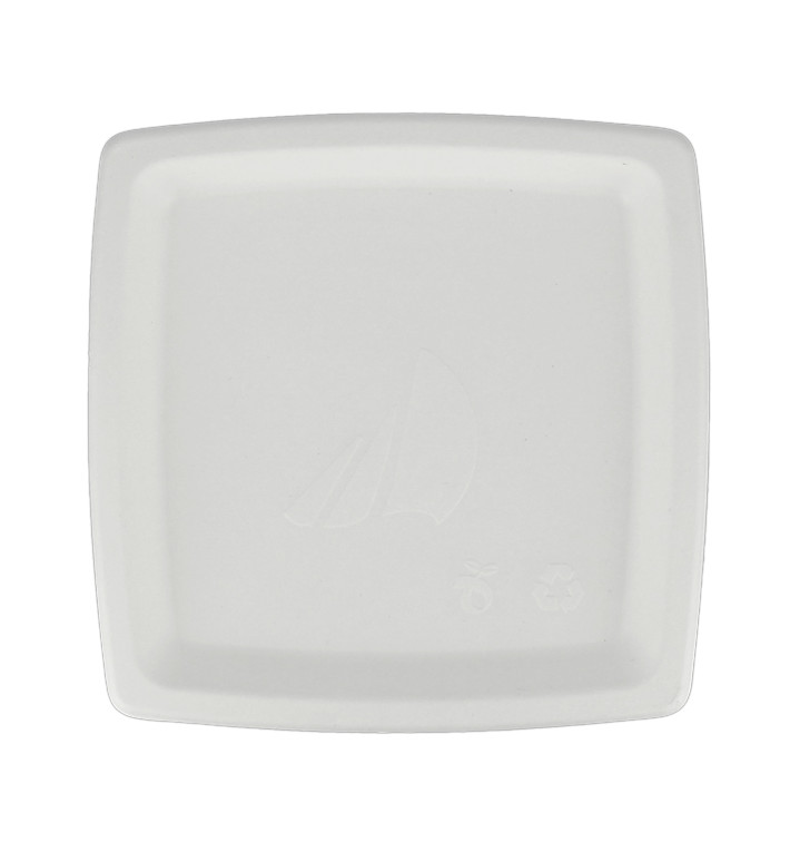 Suikerriet bord Vierkant wit 17 cm (1000 stuks) Suikerriet bord Vierkant wit 17 cm (1000 stuks)