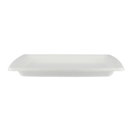 Suikerriet bord Vierkant wit 17 cm (1000 stuks)
