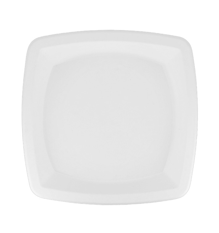 Suikerriet bord Vierkant wit 25 cm (125 stuks) Suikerriet bord Vierkant wit 25 cm (125 stuks)