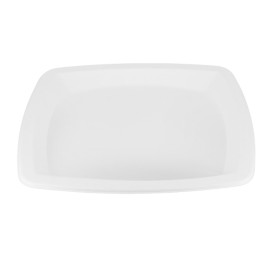 Suikerriet bord Vierkant wit 25 cm (125 stuks) 