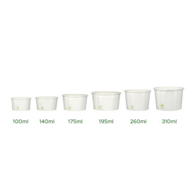 Papieren ijs Container Eco-Vriendelijk 310ml (1200 stuks)
