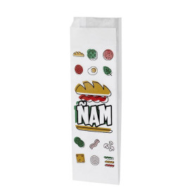 Papieren stokbrood zak Vetvrij met Opening 9+5x32cm (125 stuks) 