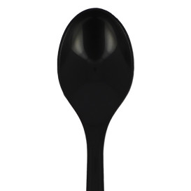 Herbruikbaar Theelepel PP Mineral "Hercules" Zwart 130mm (50 stuks)