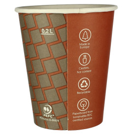 Papieren beker "bekermatic" 9 Oz/280ml Ø8,0cm (50 stuks)