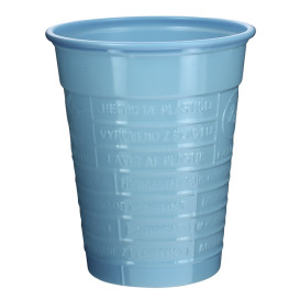 Plastic PS beker lichtblauw 200ml Ø7cm (50 stuks)
