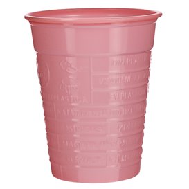 Plastic PS beker roze 200ml Ø7cm (50 stuks) 