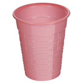 Plastic PS beker roze 200ml Ø7cm (50 stuks) 