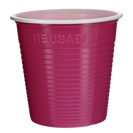 Plastic PS Shotje twee kleurig fuchsia 230 ml (420 stuks)