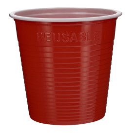 Plastic PS Shotje rood 230 ml (30 stuks) 