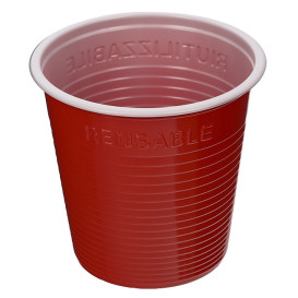 Plastic PS Shotje rood 230 ml (30 stuks) 
