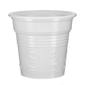 Plastic PS Shotje wit 80ml Ø5,7cm (4800 stuks)