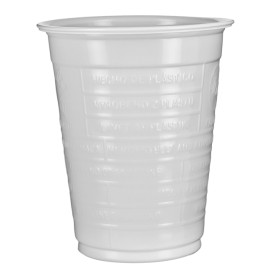 Plastic PS beker wit 200ml Ø7,0cm (100 stuks) 