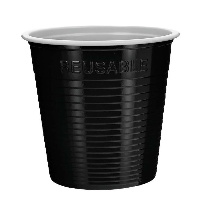 Herbruikbaar PS Shotje twee kleurig Zwart 230ml (30 stuks) Herbruikbaar PS Shotje twee kleurig Zwart 230ml (30 stuks)