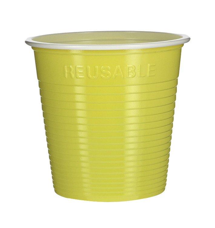 Herbruikbaar PS Shotje twee kleurig Geel 160ml (450 stuks) Herbruikbaar PS Shotje twee kleurig Geel 160ml (450 stuks)