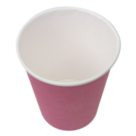 Plastic-Vrije Papieren Beker 9 Oz/250ml "Colors" Roze Ø8cm (300 Stuks)