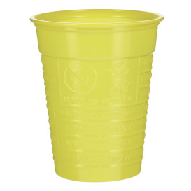 Plastic PS beker geel 200ml Ø7cm (1.500 stuks)