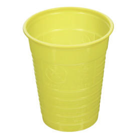 Plastic PS beker geel 200ml Ø7cm (1.500 stuks)