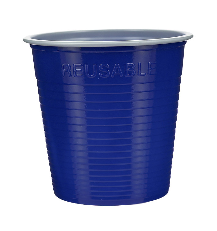 Herbruikbare Economy Beker PS Tweekleurig blauw 230ml (30 stuks) Herbruikbare Economy Beker PS Tweekleurig blauw 230ml (30 stuks)