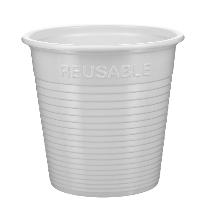Herbruikbare Economy Beker PS Tweekleurig wit 230ml (30 stuks) Herbruikbare Economy Beker PS Tweekleurig wit 230ml (30 stuks)