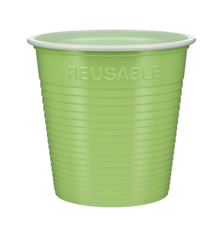 Herbruikbare Economy Beker PS Tweekleurig geel groen 230ml (30 stuks) Herbruikbare Economy Beker PS Tweekleurig geel groen 230ml (30 stuks)