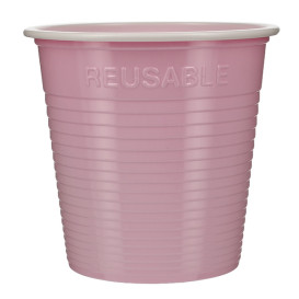 Herbruikbare Economy Beker PS Tweekleurig roze 230ml (30 stuks) 