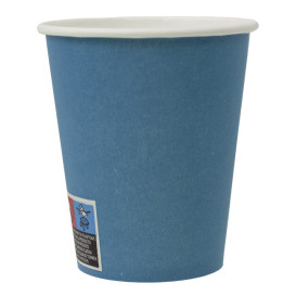 Plastic-Vrije Papieren Beker 9 Oz/250ml "Colors" Blauw Ø8,0cm (300 Stuks)