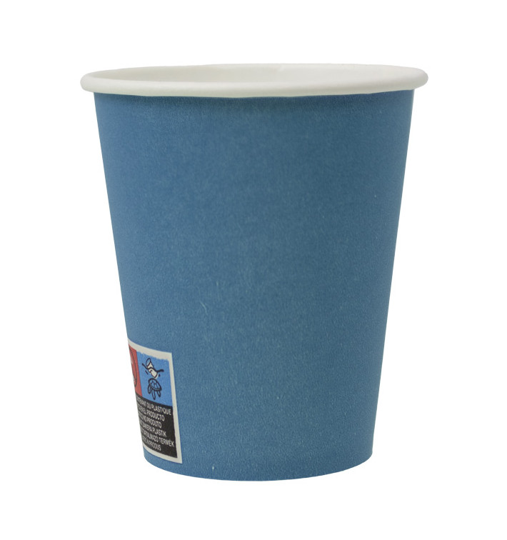 Plastic-Vrije Papieren Beker 9 Oz/250ml "Colors" Blauw Ø8,0cm (300 Stuks) Plastic-Vrije Papieren Beker 9 Oz/250ml "Colors" Blauw Ø8,0cm (300 Stuks)