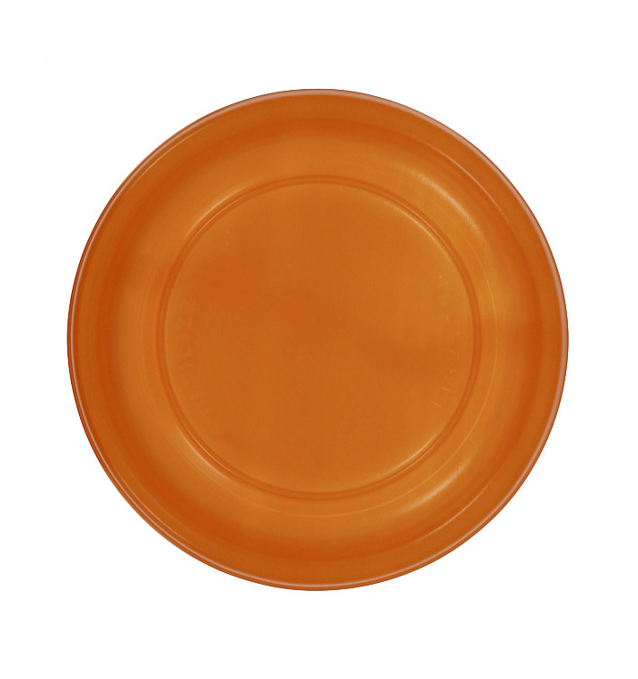 Herbruikbare Bord Economische PS Oranje Ø17cm (25 stuks) Herbruikbare Bord Economische PS Oranje Ø17cm (25 stuks)