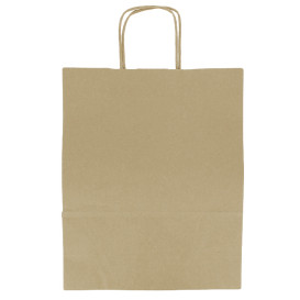Papieren zak met handgrepen kraft 100g/m² 25+11x31cm (200 stuks)